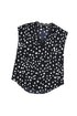 Floral Scalloped V Neck Short Sleeves Top